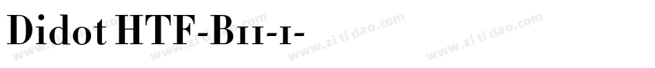 Didot HTF-B11-1字体转换